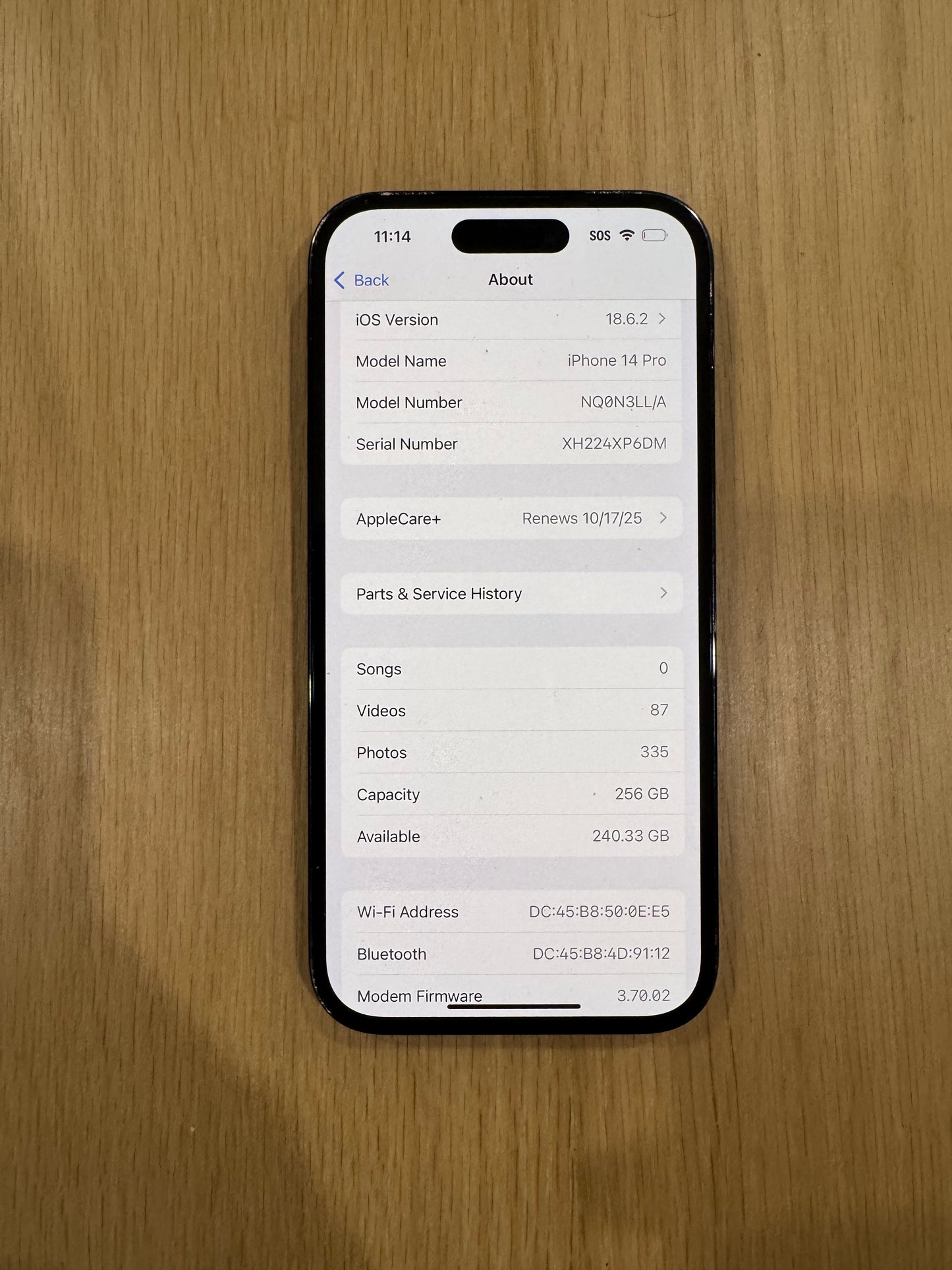 iPhone 14 pro 256gb Blue 89%BH UNLOCKED