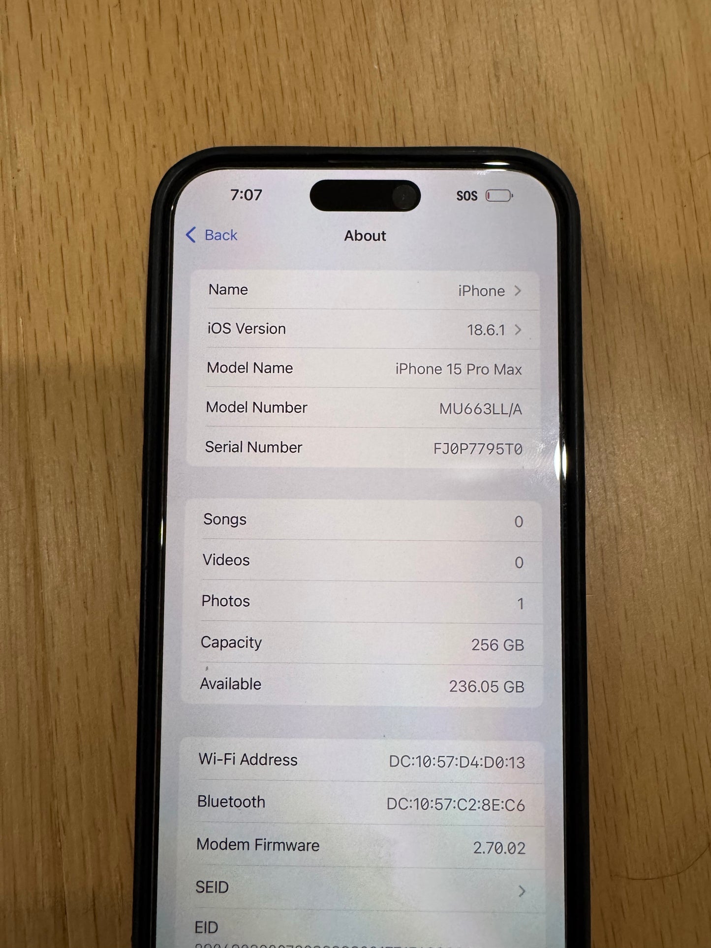 iPhone 15 Pro Max Black Titanium 256gb 93% BH UNLOCKED