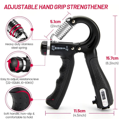 Grip Strength Trainer Kit 1-6 Pack Hand Grip Strengthener for Muscle Building and Injury Recover Hand Rehabilitation Training