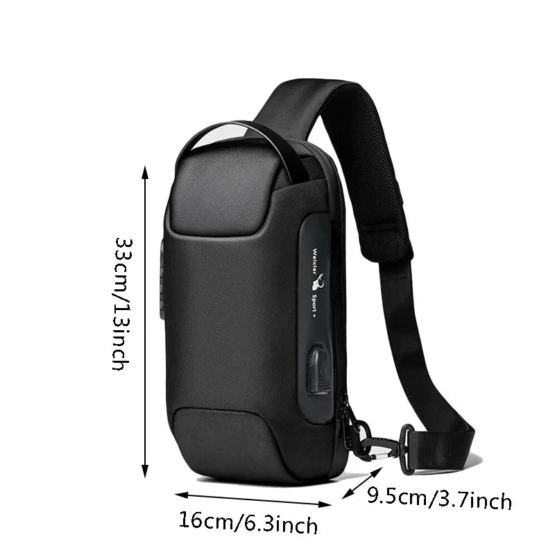 Anti-Theft USB Charging Crossbody Bag 
