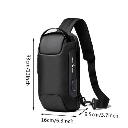 Anti-Theft USB Charging Crossbody Bag 