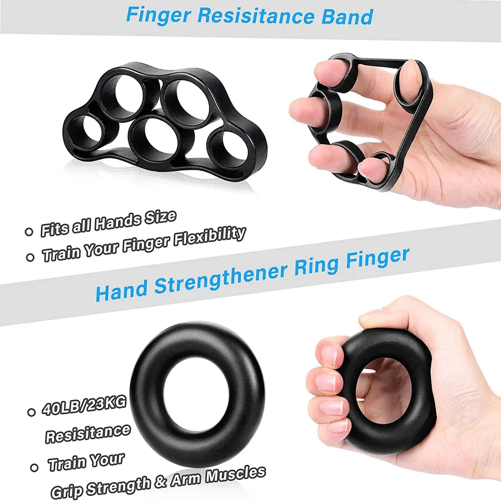 Grip Strength Trainer Kit 1-6 Pack Hand Grip Strengthener for Muscle Building and Injury Recover Hand Rehabilitation Training